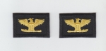 COL Colonel MEDIUM GOLD on BLACK collal patches 1.5" SMALL